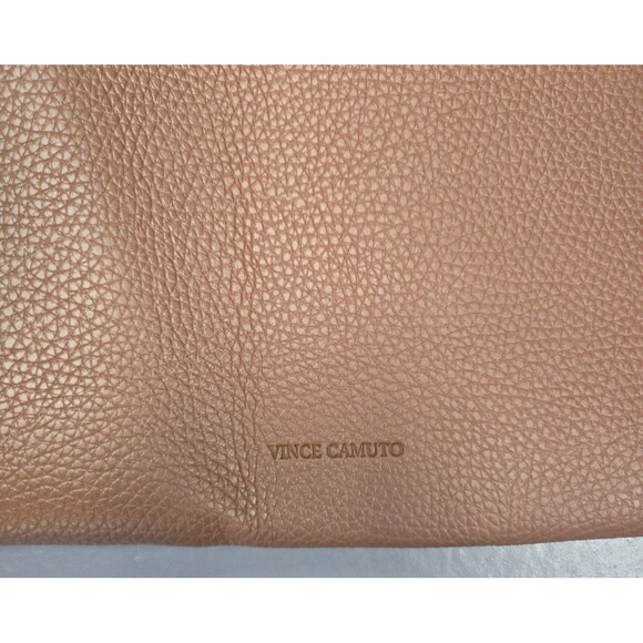 Vince Camuto Luck Tote Brown Black Leather Large Shoulder Bag Purse - Picture 4 of 11